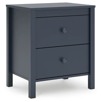 Simmenfort - Two Drawer Night Stand - Navy Blue - Image 1 of 4