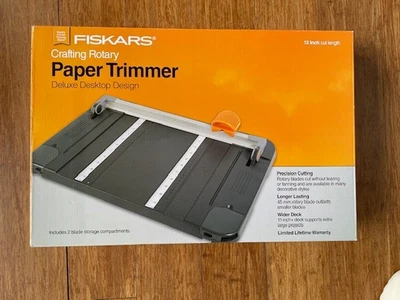 FISKARS Crafting Rotary Paper Trimmer. Delux Desktop Design. 12 inch cut length - image 1 of 4