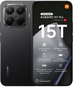 Xiaomi 15T Pro 5G Handy 512GB/12GB 6,83 Zoll 5500mAh Black Neu&OVP* - Bild 1 von 3