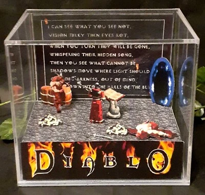 Diablo - 3D Cube Handmade Diorama - Video Games - Shadowbox - Image 1 of 4