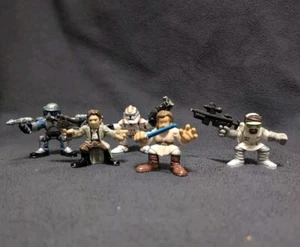 Playskool Hasbro Star Wars Galactic Heroes Figures Lot 5 Han Luke Obi Wan - Picture 1 of 9