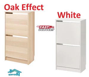 Ikea Bissa Schuhschrank mit 2 Fächern 49x28x93 cm Aufbewahrung Organizer - Bild 1 von 11