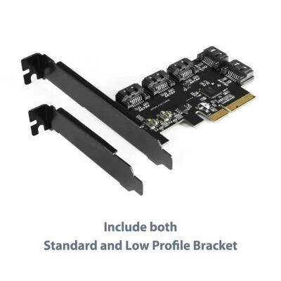 Vantec UGT-ST655 5-Port SATA III 6Gbps PCIe x4 Host Card for SSD HDD Optical - Image 1 of 4
