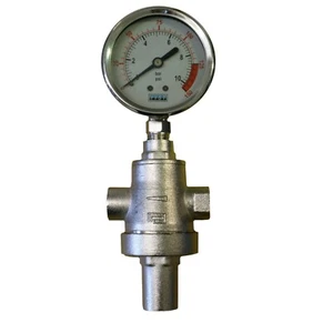 1/2" Water Pressure Reducing PRV + Non Return Valve + 150psi Oil Pressure Gauge - Picture 1 of 12