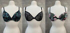 Lot Of 3 Women?S Victoria?S Secret Black Printed Bras Sizes 34C And 34A