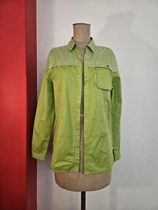 ELLESSE  Shirt Blouse Top Kiwi Lime Green Vintage 80s infused Sz S  RARITY - Picture 1 of 13