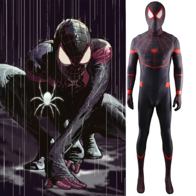 2023 Miles Morales Homecoming Spiderman Jumpsuit Cosplay Costume Suits Halloween - Image 1 of 4