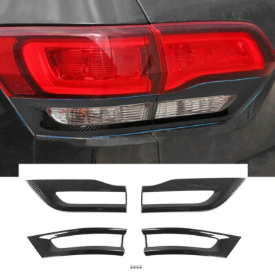 Tail Light Lamp Cover Trim for Jeep Grand Cherokee 14+ Carbon Fiber Accessories - Image 1 of 4
