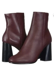 Joie Lorring Ankle Boots Bordeaux Burgundy Leather Size 38 EU 7.5 US - Picture 1 of 7