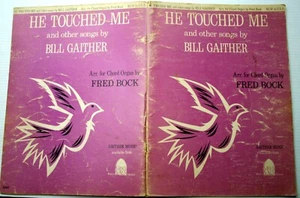 vntg 1969 Bill Gaither HE TOUCHED ME AND OTHER SONGS for chord organ Fred Bock - Picture 1 of 3