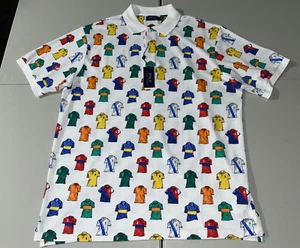 NWTs Polo Ralph Lauren White "Polo Shirt All Over" Mesh Polo Shirt XLT Tall $168 - Picture 1 of 4