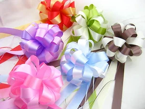 17cm Lila Zugschleife Hochzeit Auto Deko Weihnachten Geschenkpapier Party Floristik - Bild 1 von 4