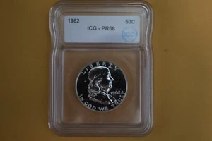 Franklin 50C Proof ICG PR66 1962 - Imagen 1 de 4