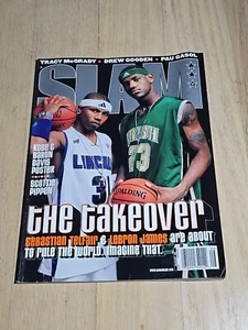 Revista Slam agosto 2002 LeBron James / Sebastian Telfair sin etiqueta - Imagen 1 de 11