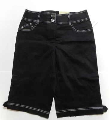DressBarn Shorts Size 8 Black with White Edging NWT (nn26) - Imagem 1 de 4