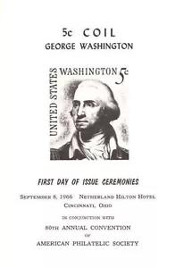 #1283B First Day Ceremony ASDA Program 5c George Washington - Picture 1 of 1