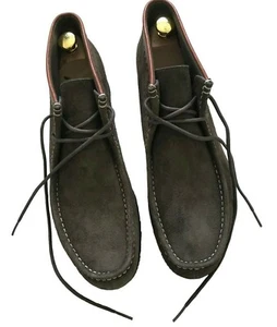 Paul Smith Boots “PSJ” Leather & Suede Ankle Boots Olive size 8/42 - Picture 1 of 3