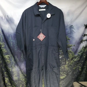 NEW Topps FR Fire Resistant Mens Size 48R Overalls Coveralls Blue Nomex Made USA - Picture 1 of 10