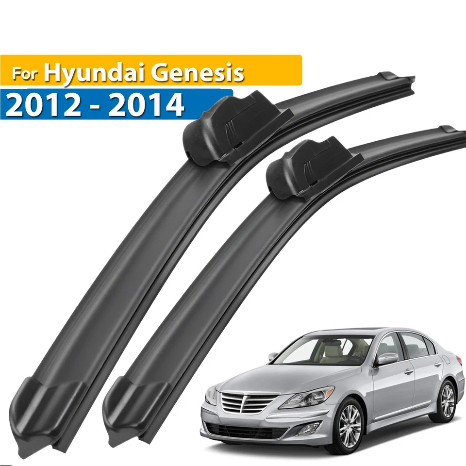 Juego de 2 escobillas limpiaparabrisas delanteras para Hyundai Genesis 2012-2014 24"20" Foto 1 de 4