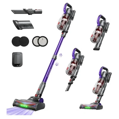 Kabelloser Staubsauger 450W 45000Pa Leicht mit HEPA Filter, 60Min Laufzeit