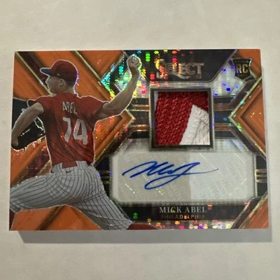Mick Abel 2023 Panini Select Orange Pulsar 2 Color Patch Auto Rc Sp #3/3 1/1 WOW - Image 1 of 2