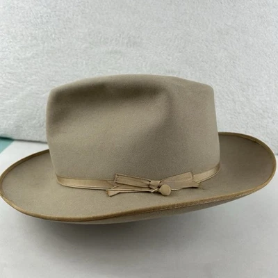 Sombrero Fedora Occidental Vintage Años 50 Stetson Royal De Luxe Carretera Abierta 1/4 Largo Ovalado Foto 1 de 4