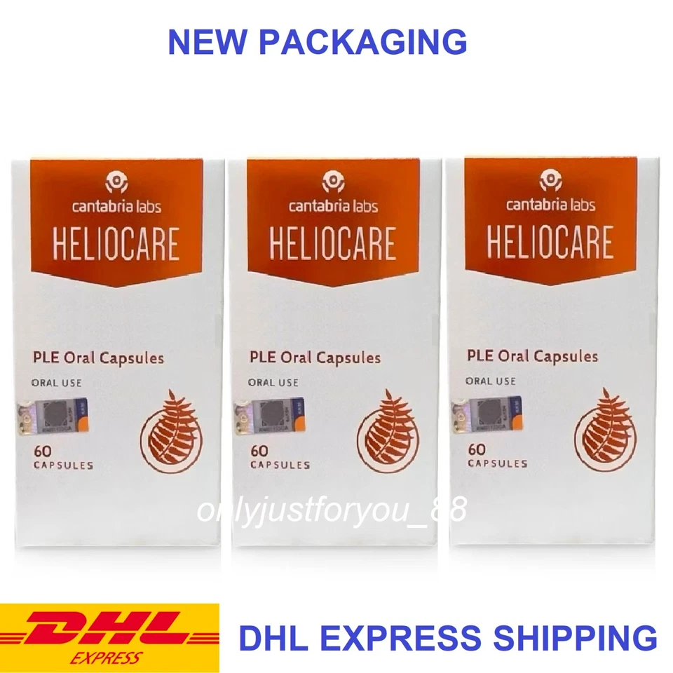 3x Heliocare Oral Sunblock Supplement (60 Caps) Skin Anti-Aging Sun Protection - Image 1 of 4