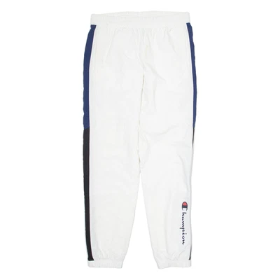 CHAMPION Mesh Lined Mens Track Pants White Tapered S W30 L31 - Image 1 of 4
