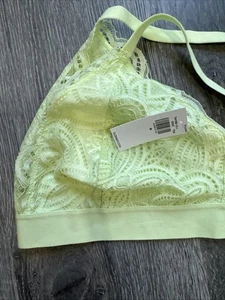Old Navy Women's Size Medium Lime Green Lace Bralette New With Tags  - Picture 1 of 8