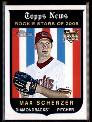 Topps Heritage Max Scherzer 2008 novato Arizona Diamondbacks #519 Foto 1 de 2