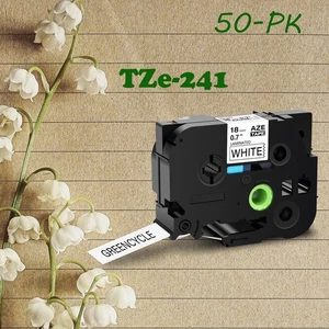 50PK TZe Tape 3/4" TZ-241 Compatible with Brother PT-1830VP PT-2610 PT-310B ST-5 - Picture 1 of 10