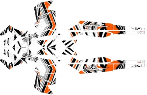 2013 Ski Doo xp SUMMIT Hot Wrap Graphics Kits SNOWMOBILE SLED WRAP D4 - Foto 1 di 1