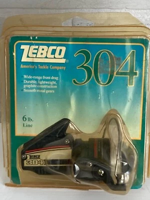 CARRETE GIRATORIO ZEBCO 304 NUEVO DE COLECCIÓN 1990 ENROLLADO 6 LB. LÍNEA DE PESCA RARA COREA Foto 1 de 4