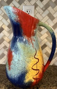 Jarrón Pfaltzgraff Sedona jarra de cerámica aprox 14" colorido nuevo artístico - Imagen 1 de 5