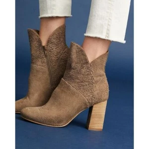 STIVALETTI ANTHROPOLOGIE STIVALETTI SCAMOSCIATI TALPA NUOVI CON SCATOLA 7 SCARPE SEYCHELLES TEXTURED - Foto 1 di 7