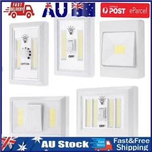 Battery Powered COB LED Switch Wall Light Waterproof Wardrobe Outdoor Lamp - Picture 1 of 8
