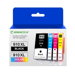 4Pack 910XL Ink Cartridge Replacment for HP 910 XL OfficeJet 8010 8012 8014 8015 - Picture 1 of 9