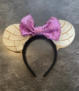Vintage Minnie Mouse Concha Mickey Ears Mexican Pink Bow Girls Pan Dolce Ears - Picture 1 of 11