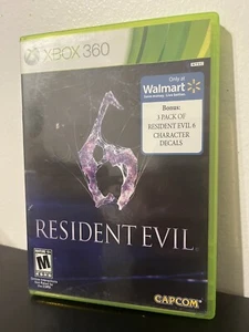 Resident Evil 6 (Microsoft Xbox 360, 2004) No Character Decals Included Walmart - Picture 1 of 4