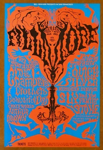 Póster Fillmore BG-125, 1968, Quicksilver, arte de Lee Conklin. Casi como nuevo. - Imagen 1 de 2