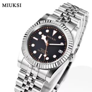 Reloj Miuksi 40mm/36mm Luminoso Negro Verde Cristal Zafiro Movimiento NH35 - Imagen 1 de 16