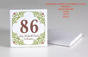 Numeri civici mattonella ceramica f.to 15x15 cm. 10x10cm 20x20cm alta definizio - Imagen 1 de 1