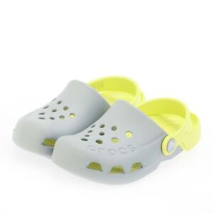 Boy's Shoes Crocs Kids Electro Classic Clog Slip on in Grey