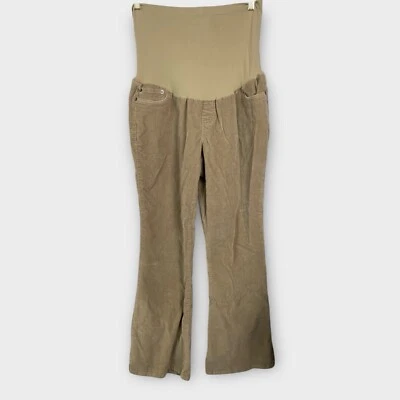 Motherhood Maternity Womens XL Corduroy Pants Tan Brown Over Belly Panel Stretch - Image 1 of 4