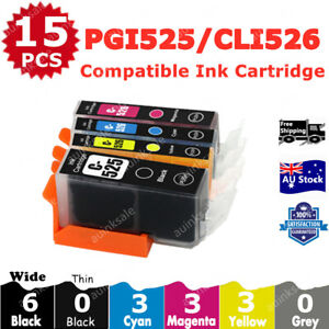 15X Compatible Ink PGI-525 CLI-526 For Canon PIXMA MG6150 MG6250 iP4850 iP4950