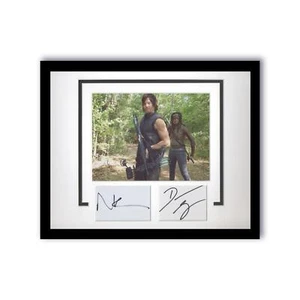 Norman Reedus & Danai Gurira "The Walking Dead" SIGNED Framed 11x14 Display ACOA - Picture 1 of 3