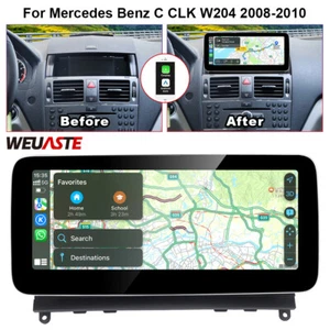 10.25'' Car Multimedia Screen Carplay Linux Navi For Benz C CLK W204 2008-2010 - Picture 1 of 12