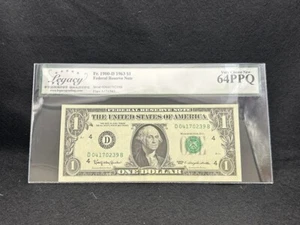 United States of America, $1, 1963, Federal Reserve Note, LCG 64PPQ - Picture 1 of 3