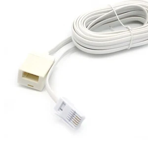 BT Telephone Extension Cable RJ11 UK Lead BT Phone Fax Modem Socket Landline LOT - Zdjęcie 1 z 6