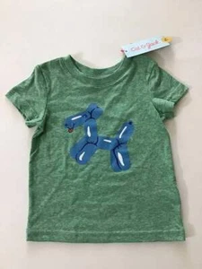 Cat & Jack Boys Toddler Short Sleeve Graphic Adaptive T-Shirt Green - Size 12M - Picture 1 of 2